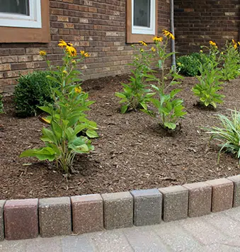 Hardscape patio installation